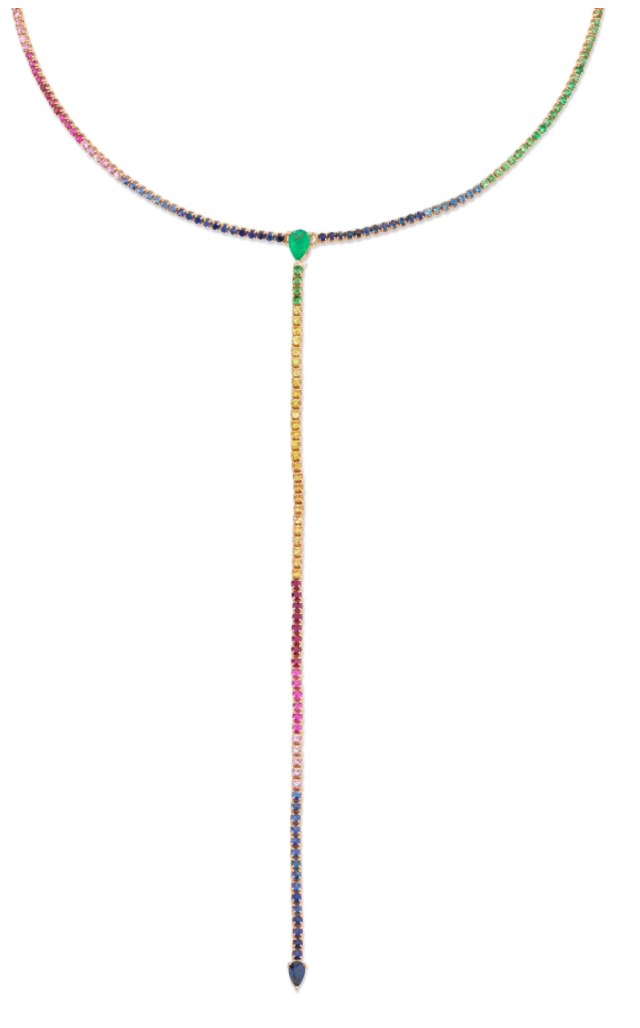 Rainbow Thread 1 in 1 Y Necklace