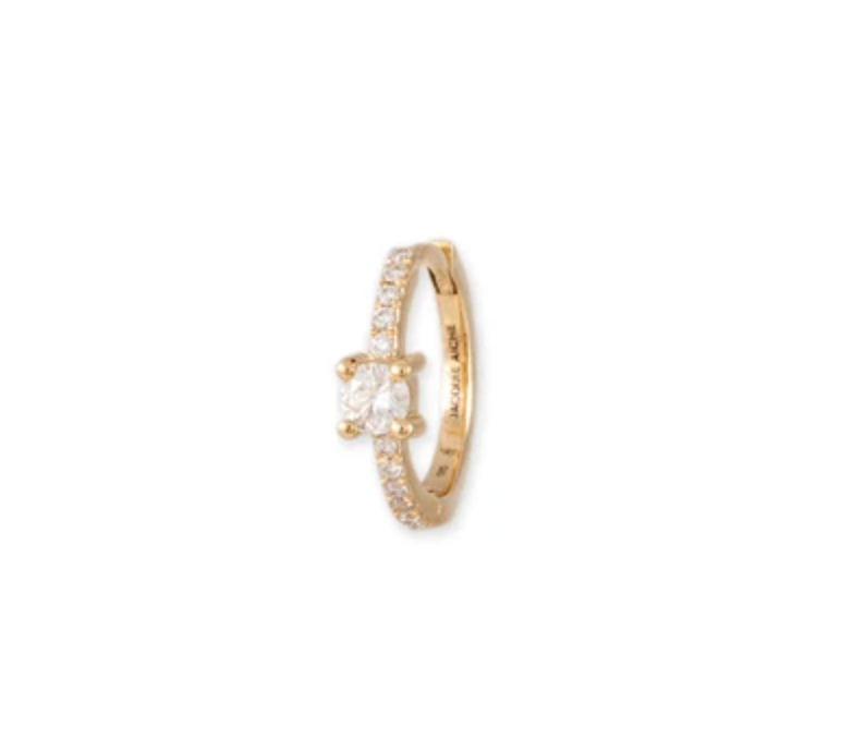 PRONG PAVE DIAMOND MINI HOOP