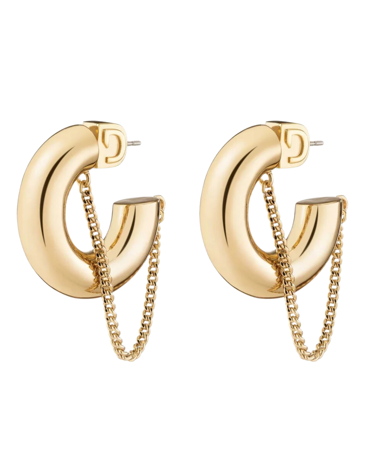 Miley Tubular Mini Hoops (Gold)