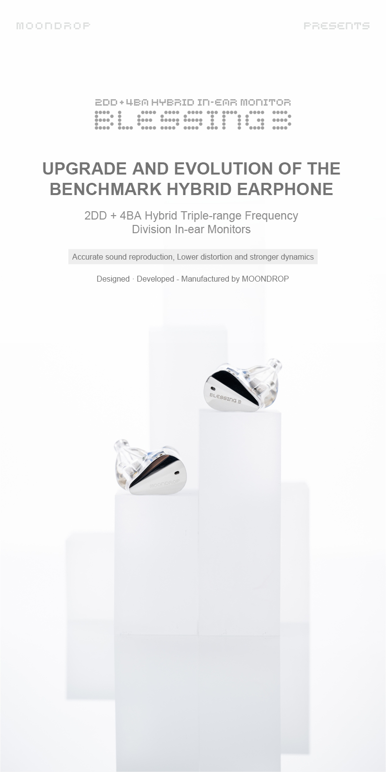 MOONDROP BLESSING 3 2DD 4BA In-Ear Headphone MOONDROP BLESSING 3 2DD 4BA In-Ear Headphone