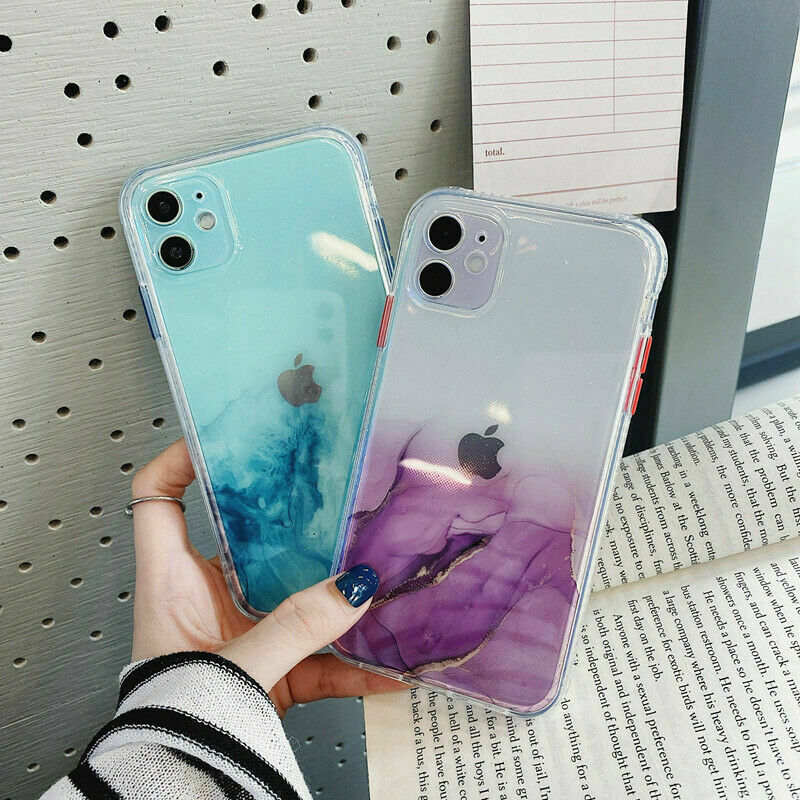 Bling Marble Clear Shockproof Cover for iPhone