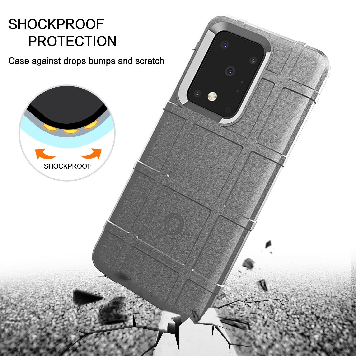 Shockproof Rugged Shield Matte Back Case for Samsung Galaxy S20 FE