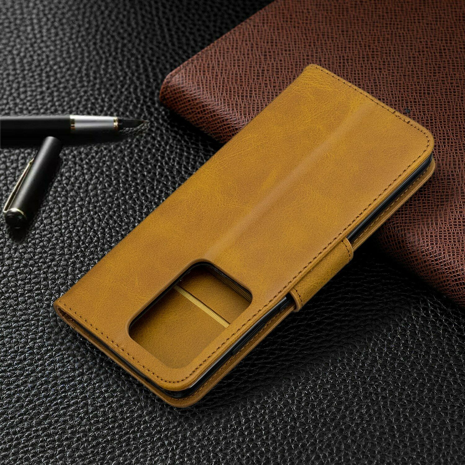 Ultra Flip Leather Card Wallet Stand Case For Samsung Galaxy