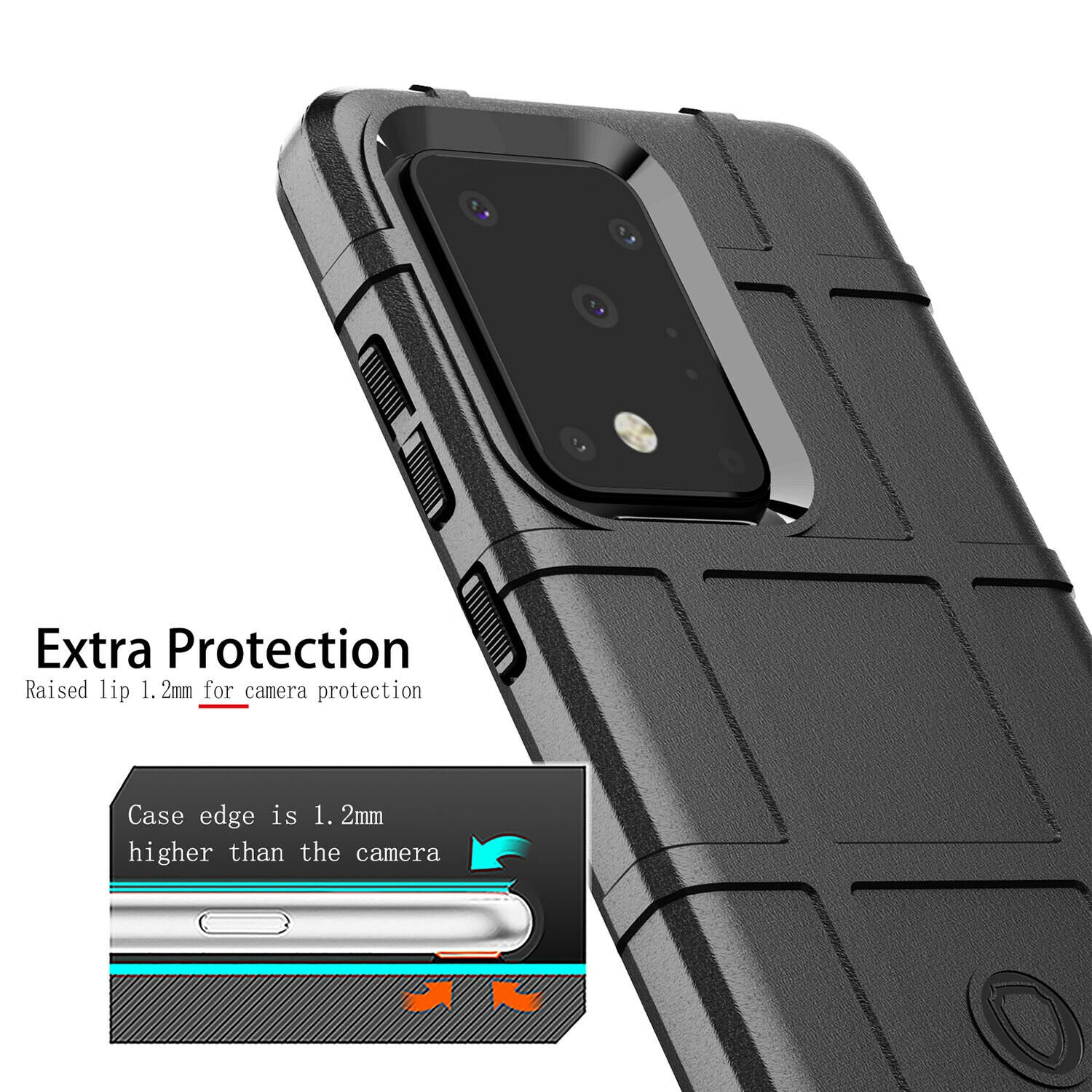 Shockproof Rugged Shield Matte Back Case for Samsung Galaxy S20 FE