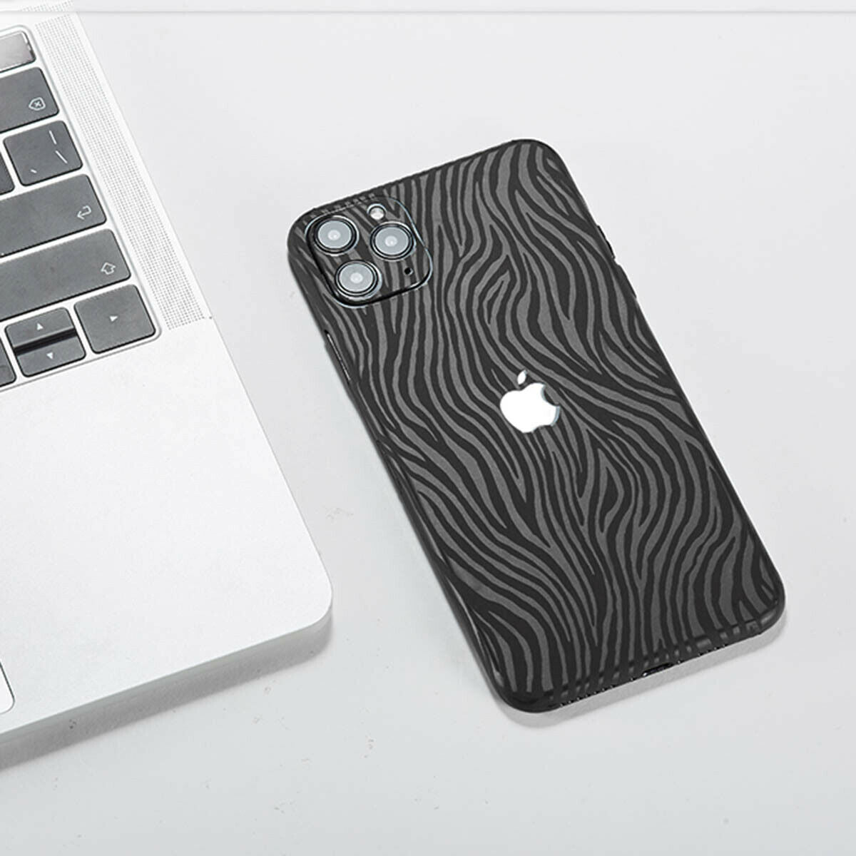 Zebra Pattern Film Wrap Case Sticker Back Skin For iPhone