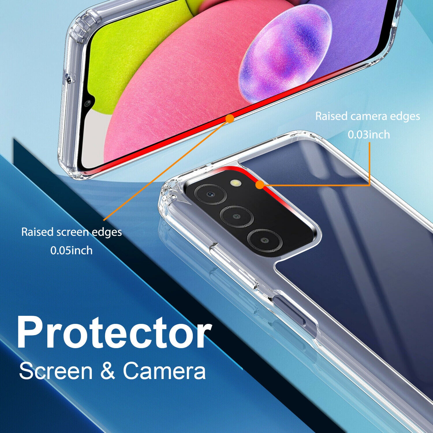 Screen Protector Clear Case For Samsung Galaxy A03S