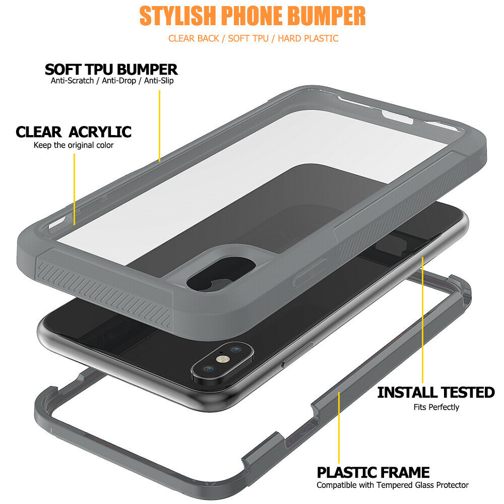 Hybrid Silicone Clear Ultra Slim Back Case For iPhone