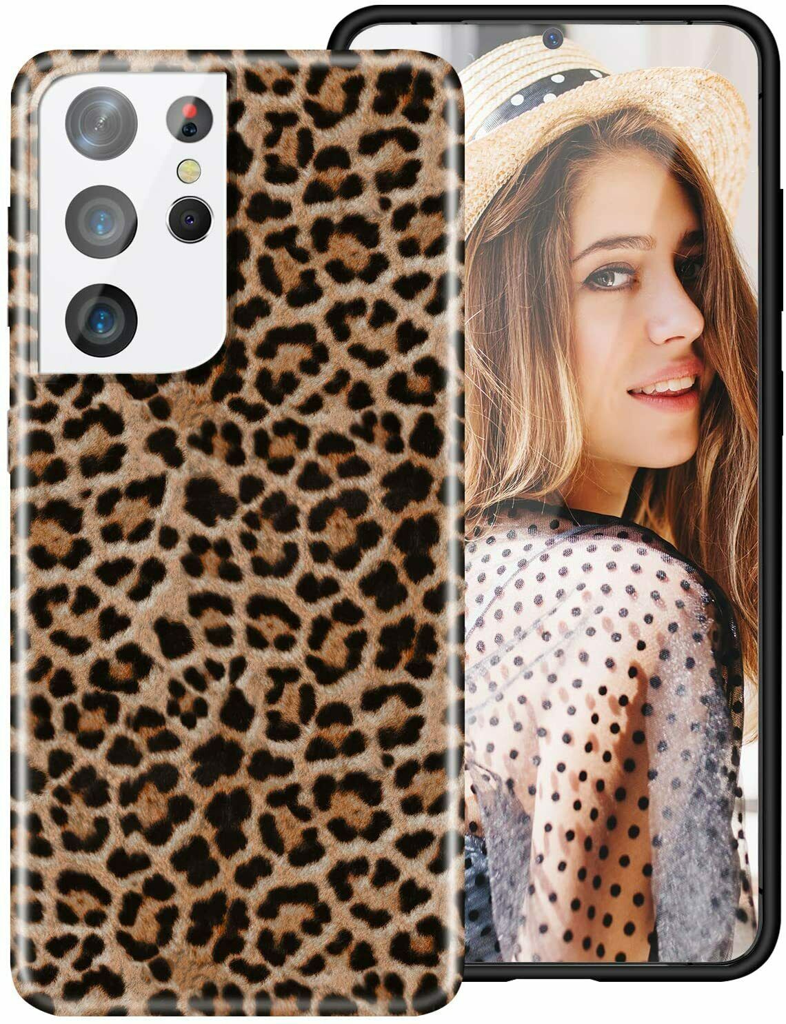 Rubber Case Brown Leopard for Samsung Galaxy S21 + Ultra 5G