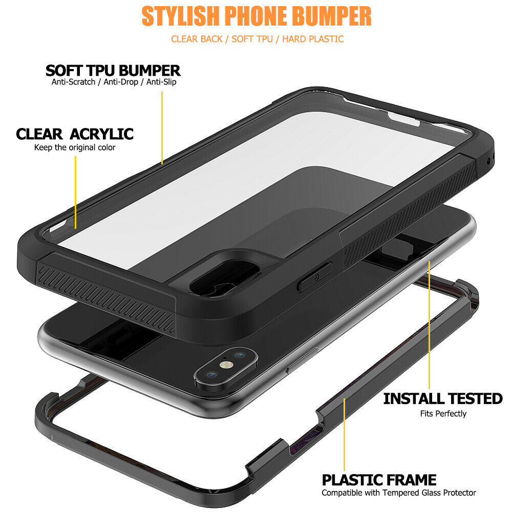 Hybrid Silicone Clear Ultra Slim Back Case For iPhone