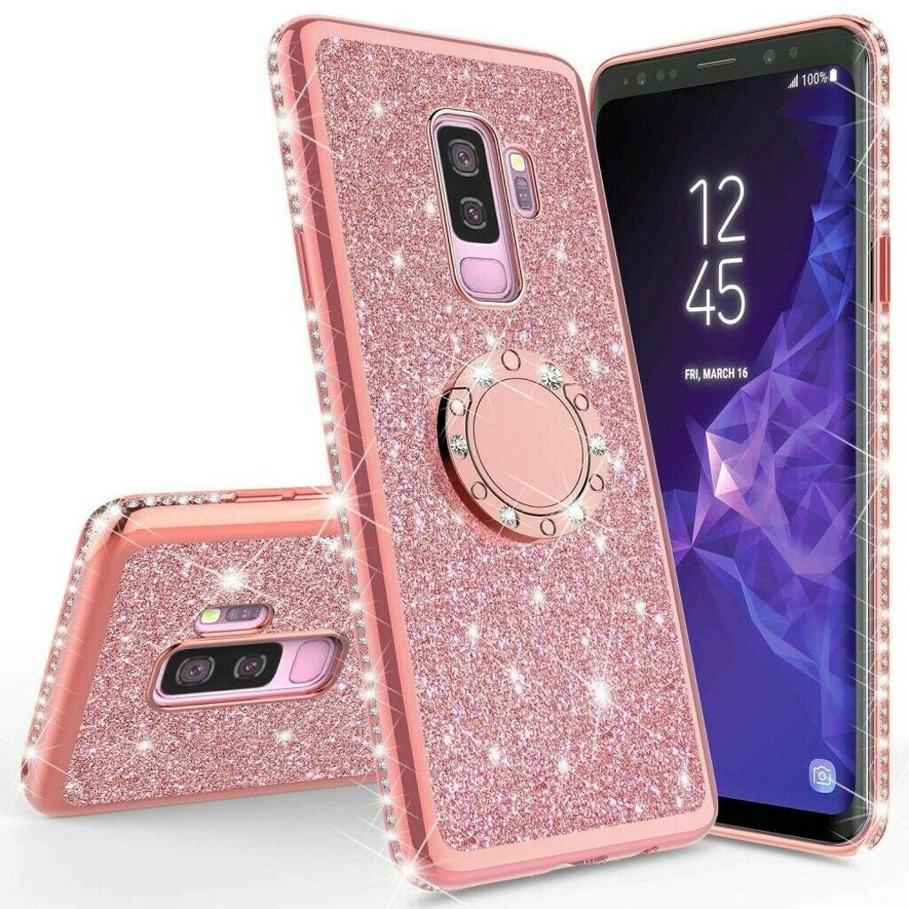 Bling Glitter Ring Stand Back Case for Samsung Galaxy S20 Plus Ultra