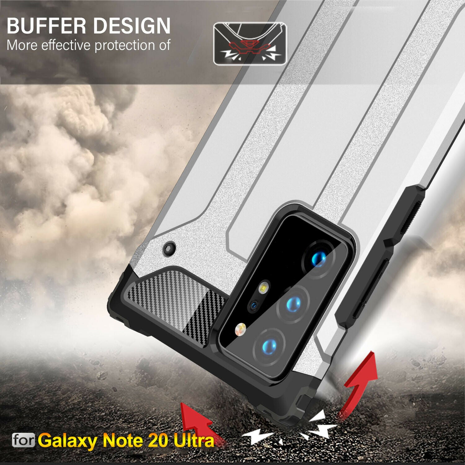 Protective Hybrid Armor Hard Case for Samsung Galaxy S21 Ultra Plus