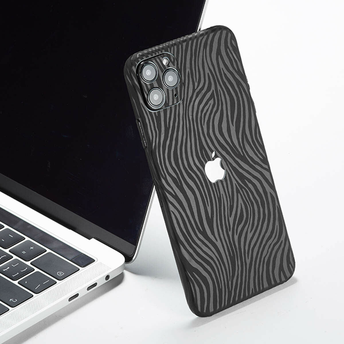 Zebra Pattern Film Wrap Case Sticker Back Skin For iPhone