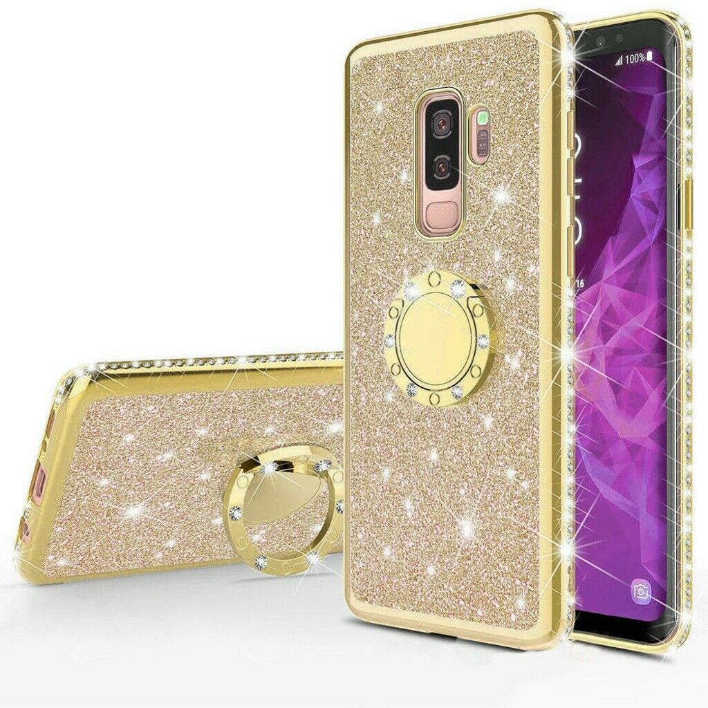 Bling Glitter Ring Stand Back Case for Samsung Galaxy S20 Plus Ultra