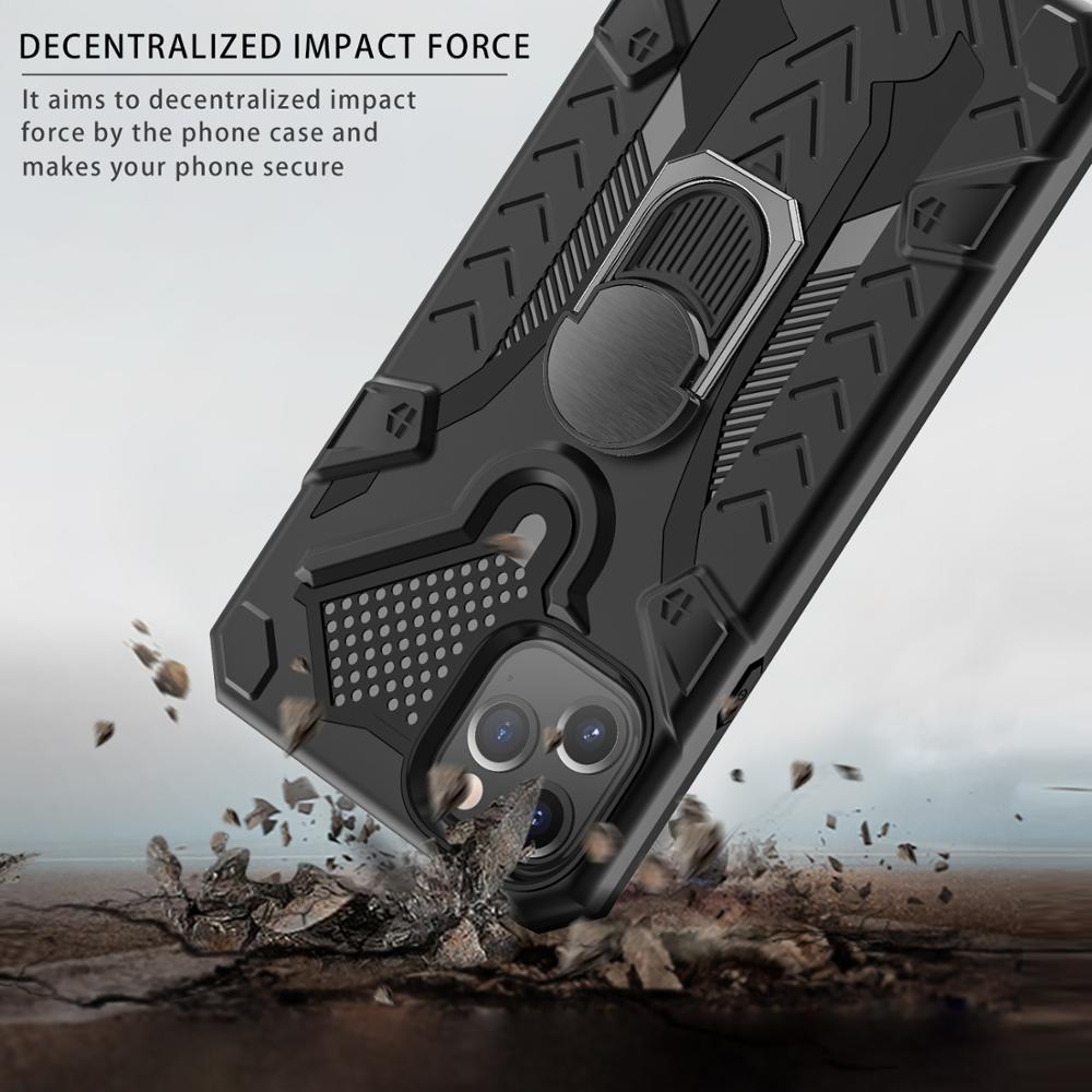 Case Luxury Armor Shockproof Ring Holder Case For iPhone