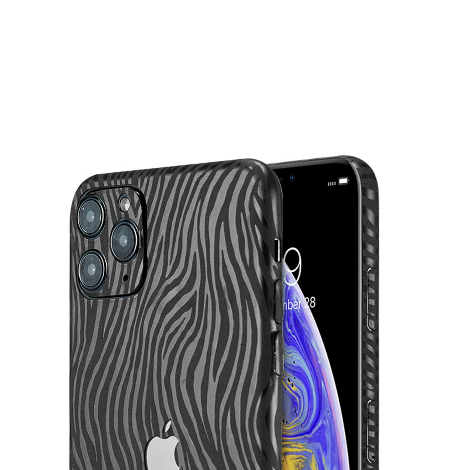 Zebra Pattern Film Wrap Case Sticker Back Skin For iPhone