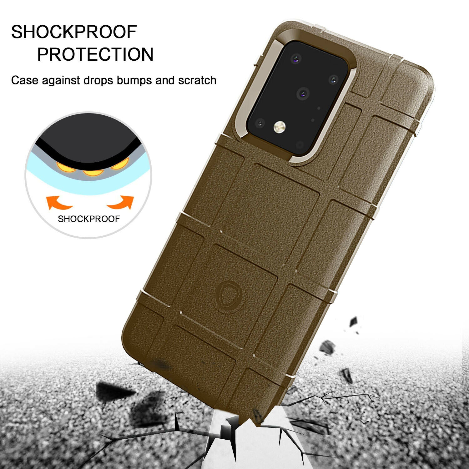 Shockproof Rugged Shield Matte Back Case for Samsung Galaxy S20 FE