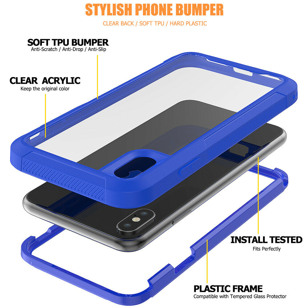 Hybrid Silicone Clear Ultra Slim Back Case For iPhone