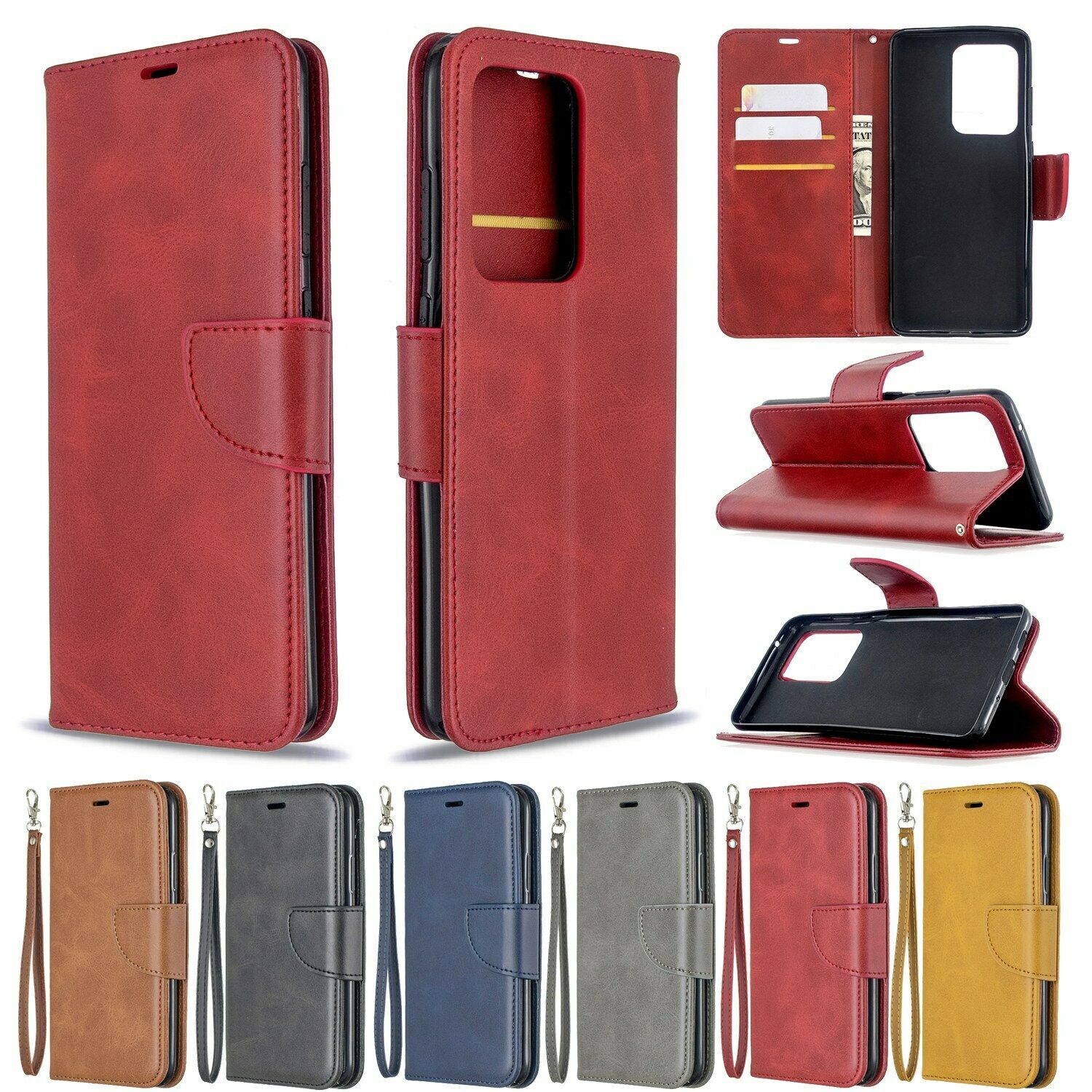 Ultra Flip Leather Card Wallet Stand Case For Samsung Galaxy