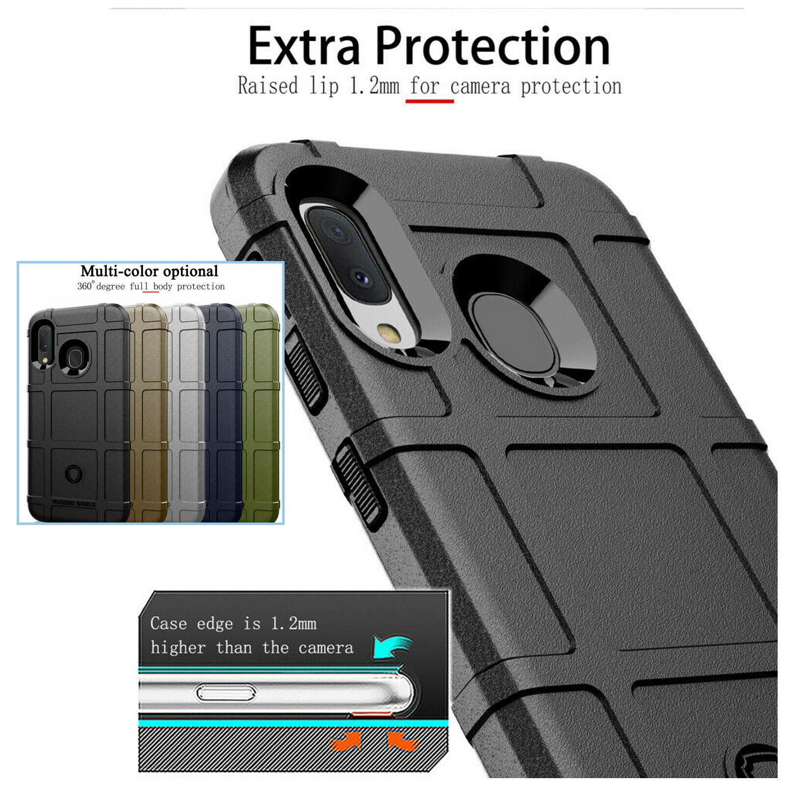 Shockproof Rugged Rubber Armor Case For Samsung Galaxy