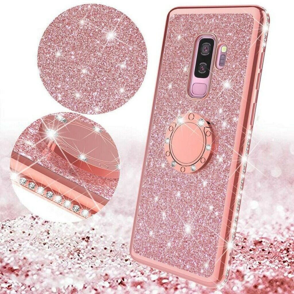 Bling Glitter Ring Stand Back Case for Samsung Galaxy S20 Plus Ultra