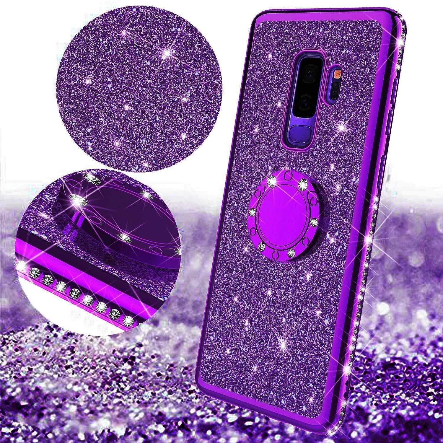 Bling Glitter Ring Stand Back Case for Samsung Galaxy S20 Plus Ultra