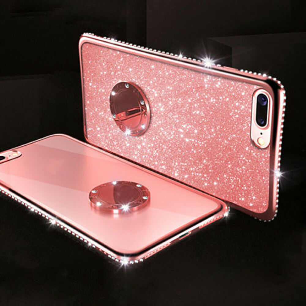 Bling Glitter Ring Stand Back Case for Samsung Galaxy S20 Plus Ultra