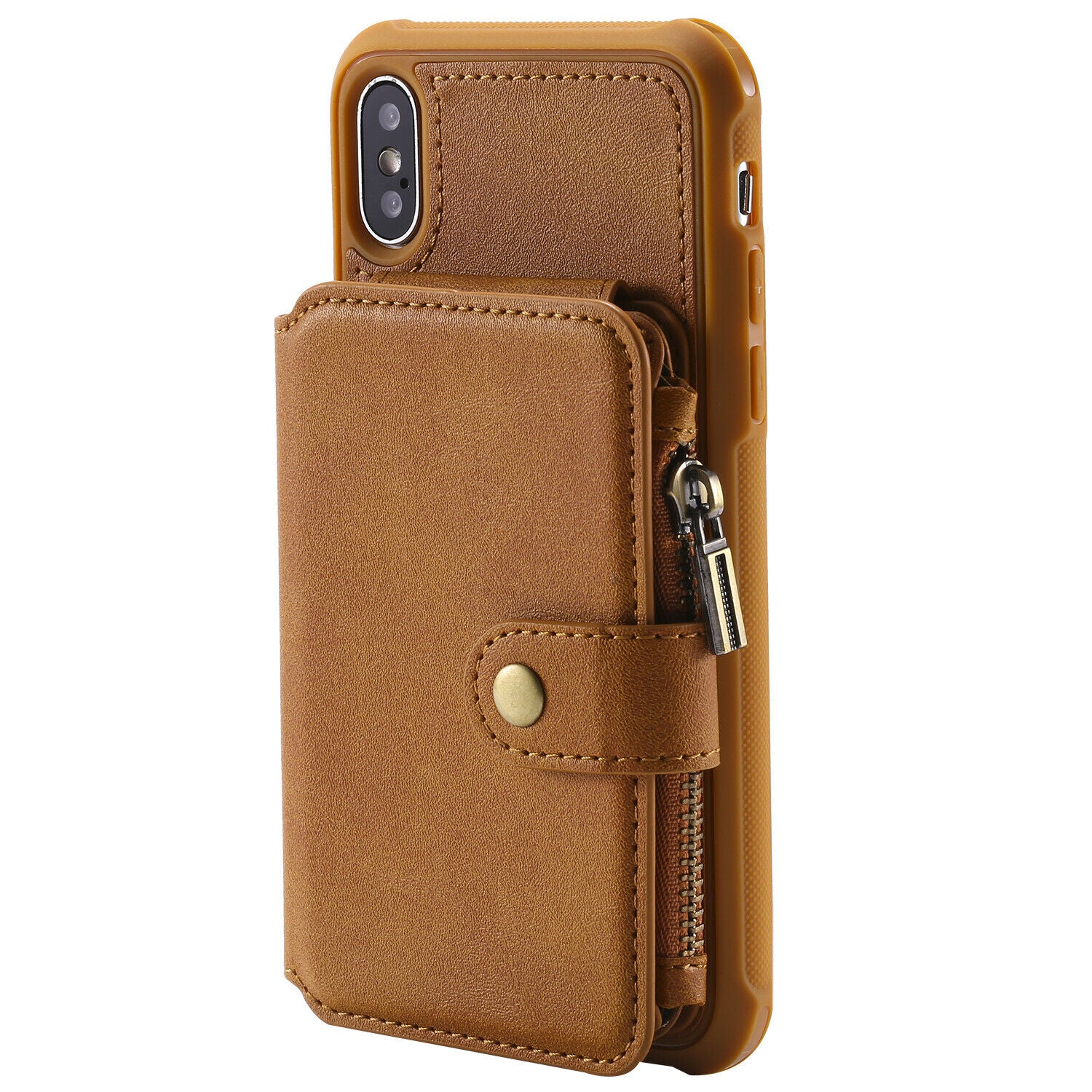 Zipper Multifunction Wallet Card Slot Leather Stand Case For iPhone