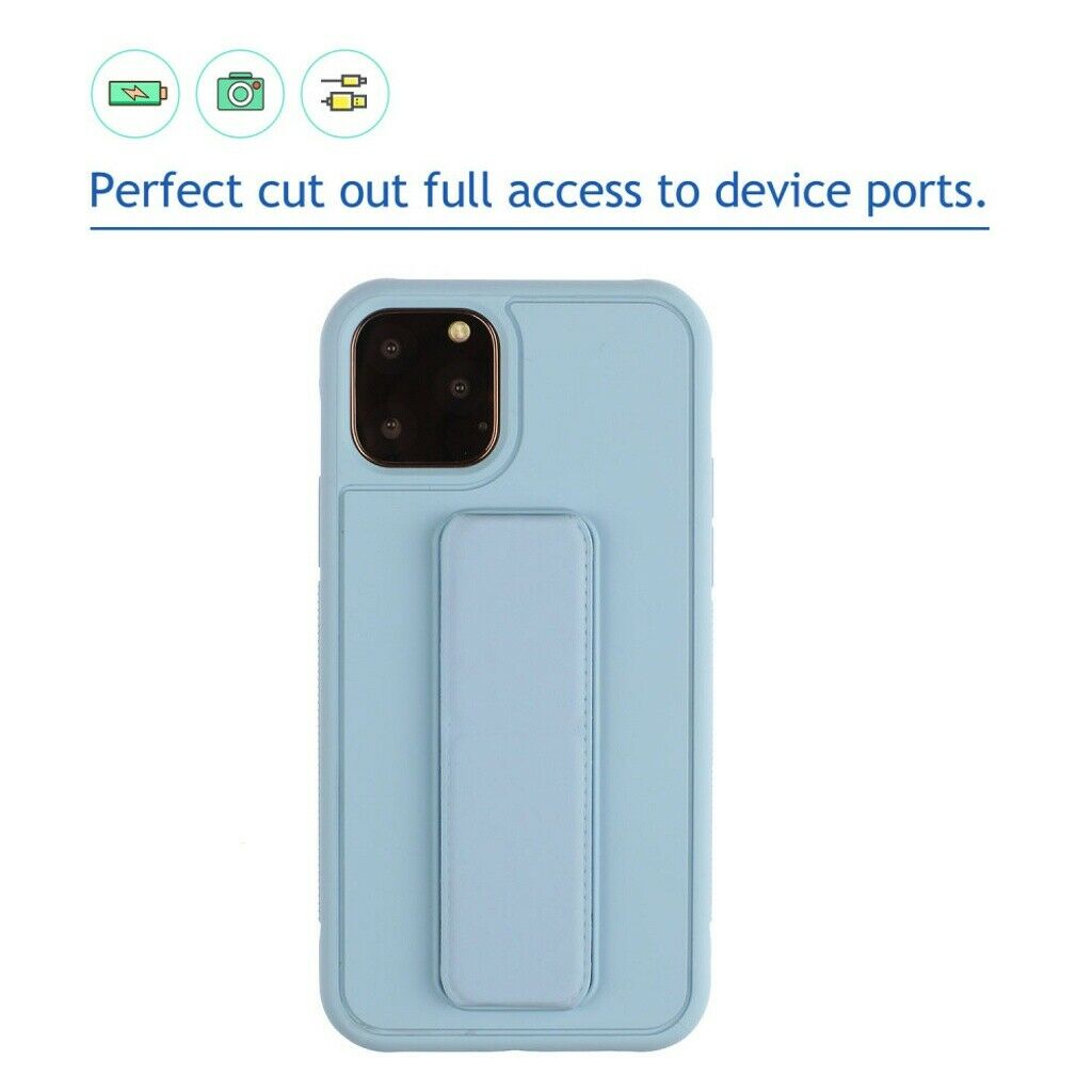 Magnetic Leather Hand Strap Stand Holder Case For iPhone