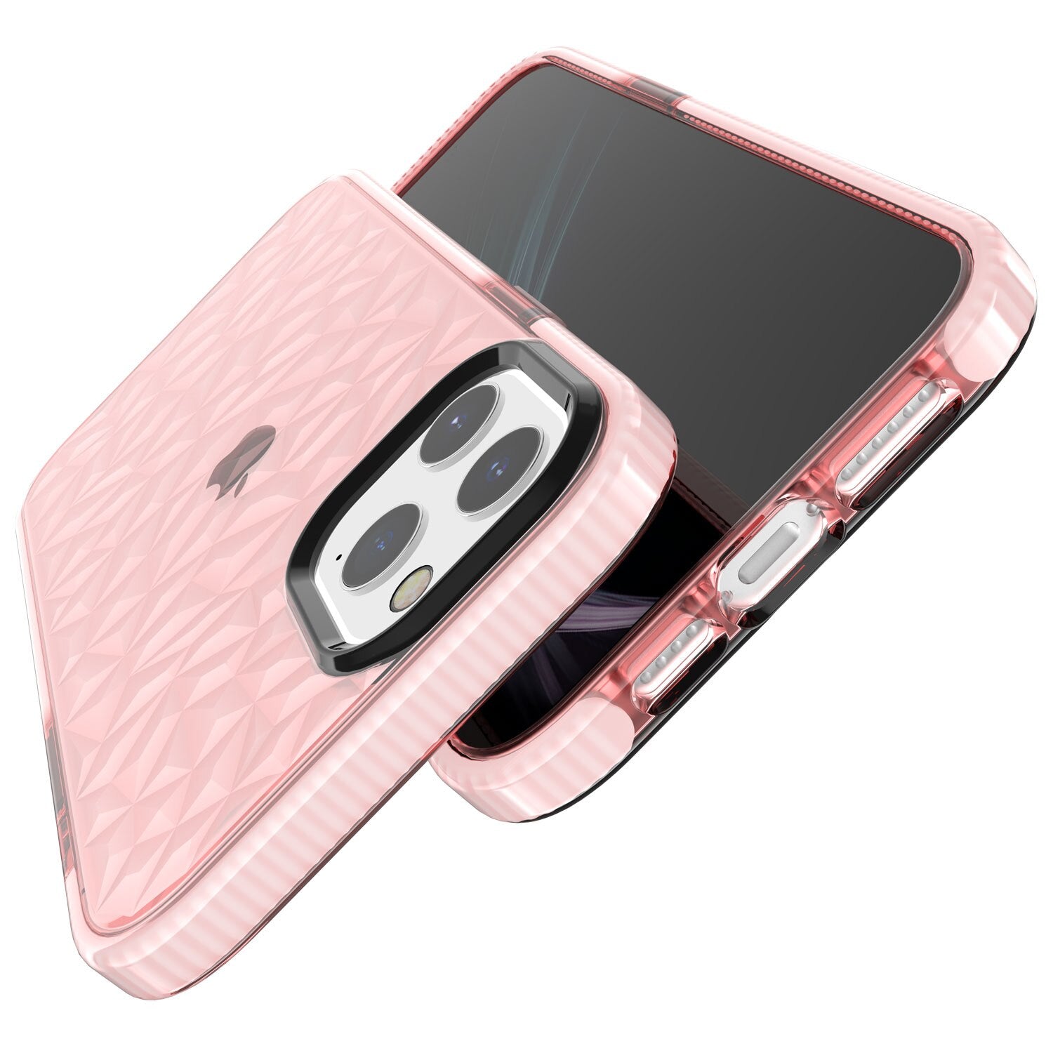 Case Crystal Clear Diamond Pattern Anti Scratch Shockproof for iPhone