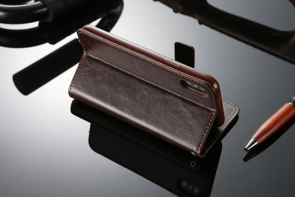 Flip Leather Case for iPhone