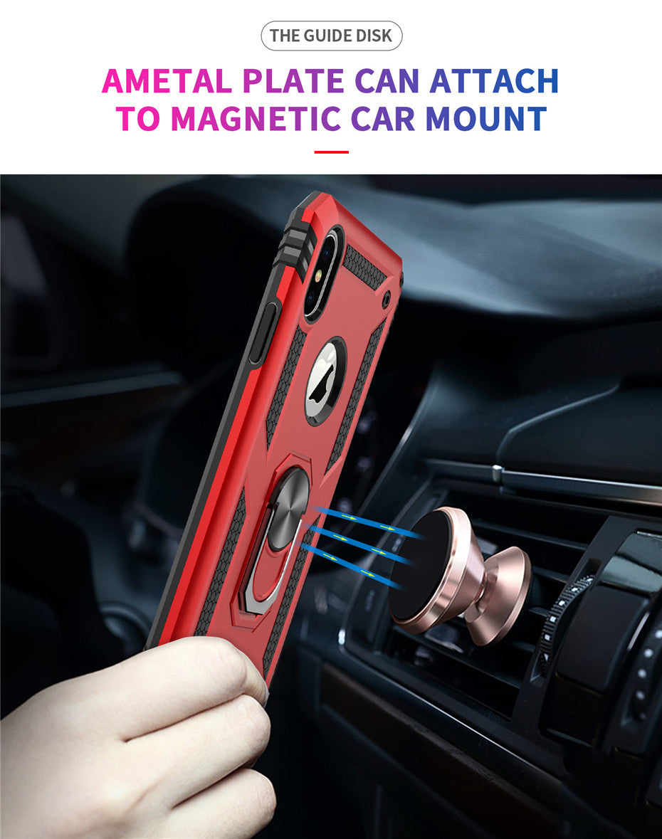 Shockproof Armor Case Magnetic Ring Holder for iPhone