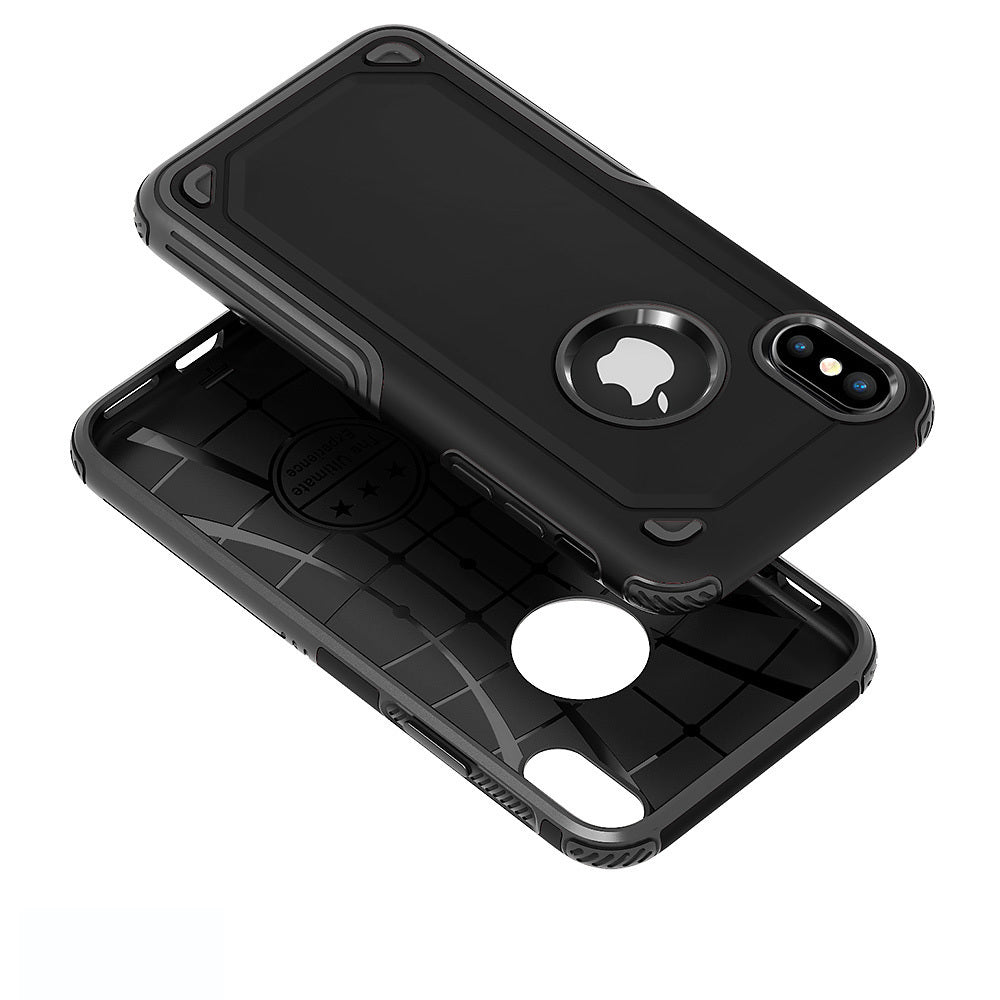 Carbon Fiber Case Shockproof Double Layer Rubber for iPhone