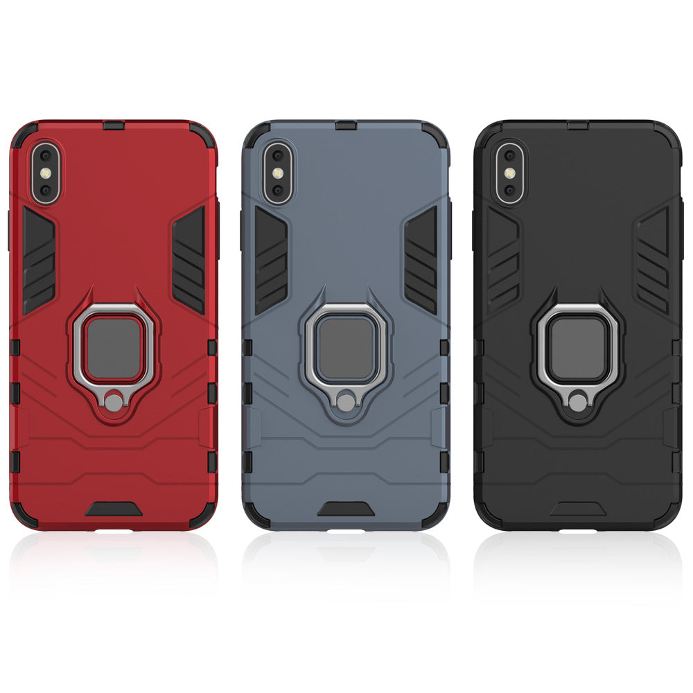 Magnetic Ring Armor Case Soft Shockproof Hard for iPhone X Xs