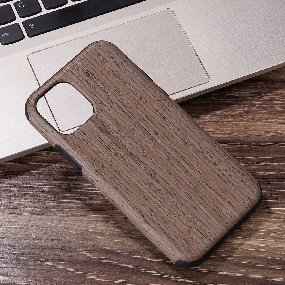 Silicone Plain Case For iPhone Vintage Wood Striped Back Cover