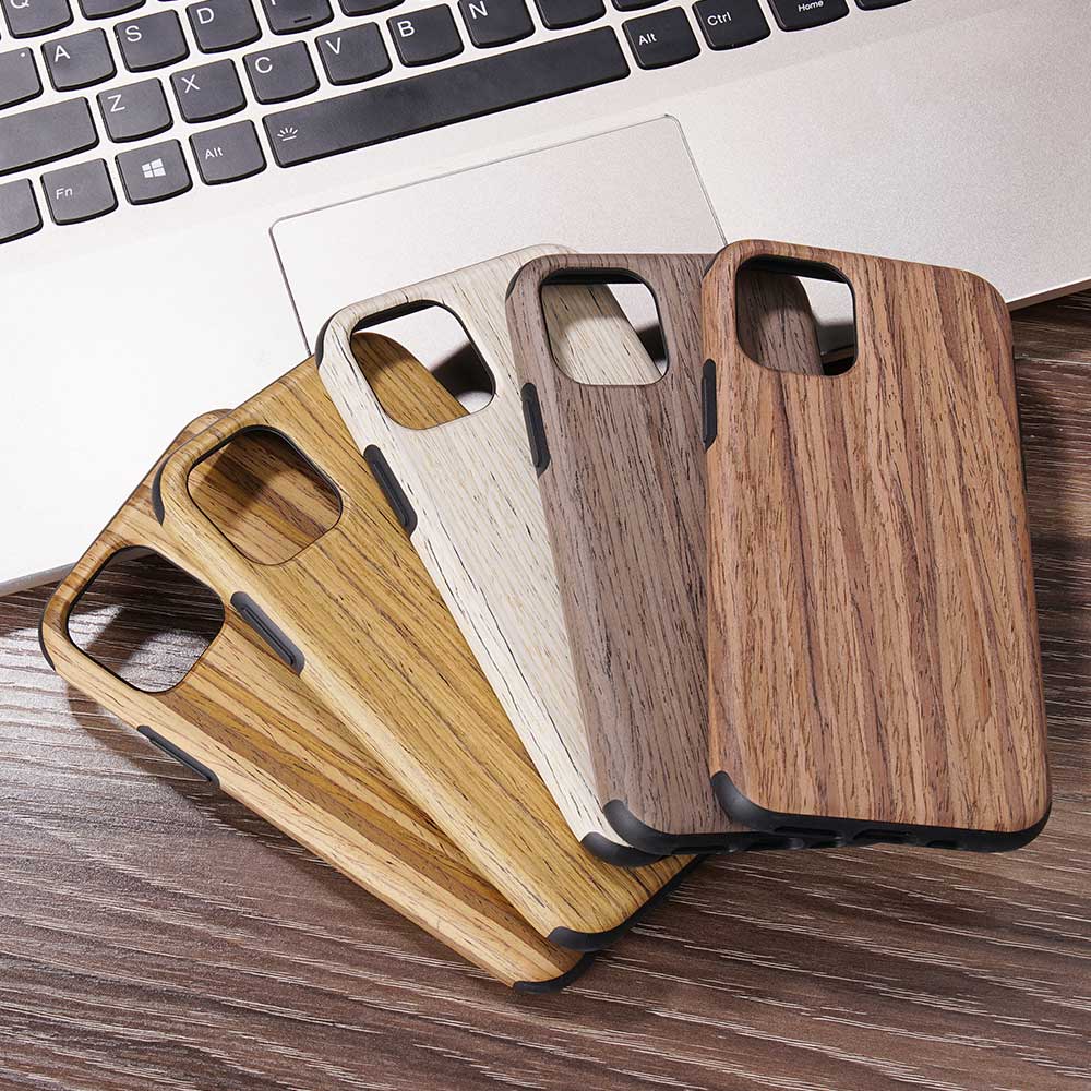 Silicone Plain Case For iPhone Vintage Wood Striped Back Cover