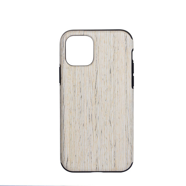 Silicone Plain Case For iPhone Vintage Wood Striped Back Cover