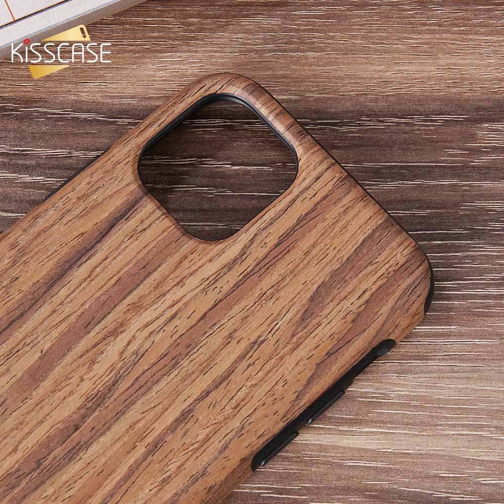 Silicone Plain Case For iPhone Vintage Wood Striped Back Cover