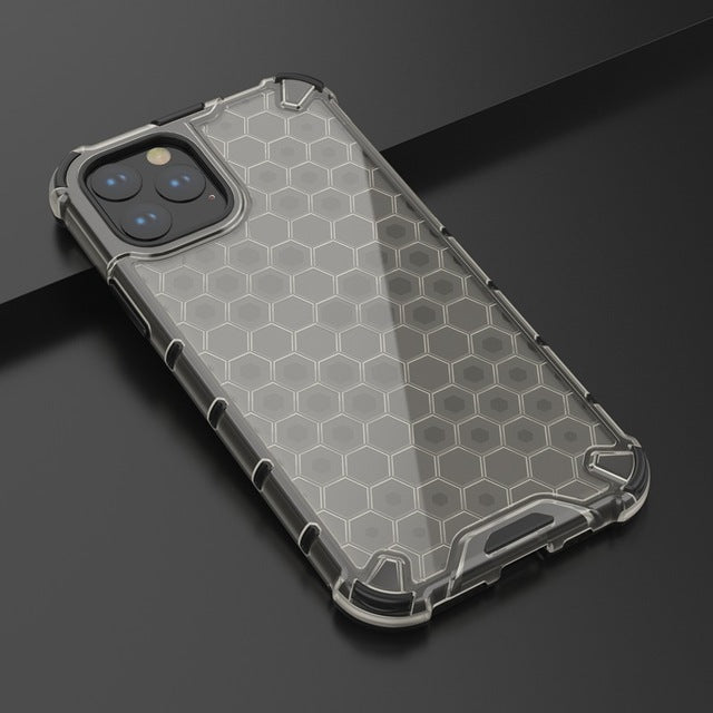 Hybrid TPU + PC Armor Case Honeycomb Clear Shockproof Case