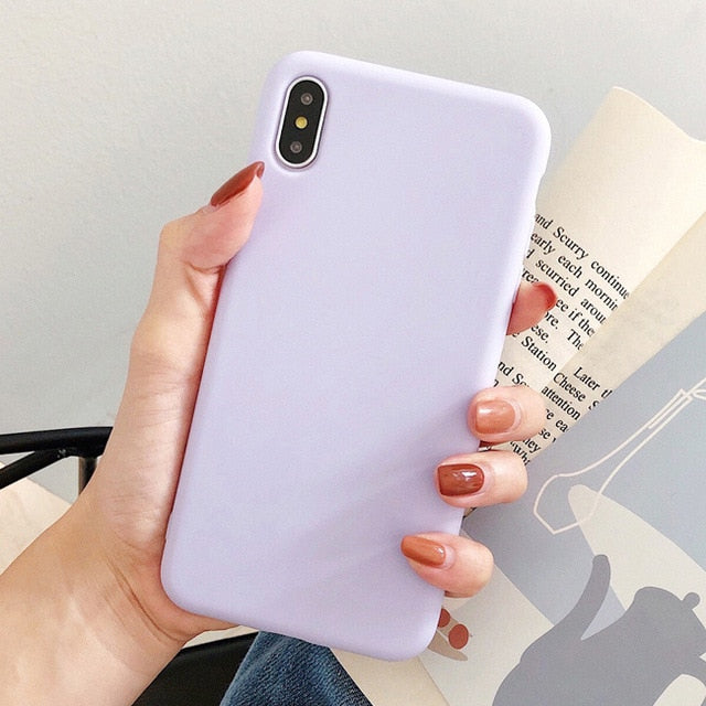 Candy Solid Color Soft Silicone Phone Case For iPhone 11 Pro Max