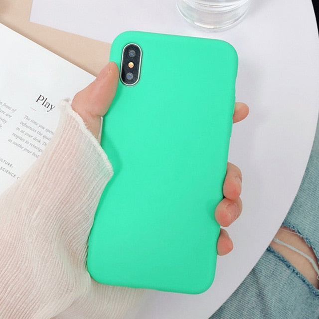 Candy Solid Color Soft Silicone Phone Case For iPhone 11 Pro Max