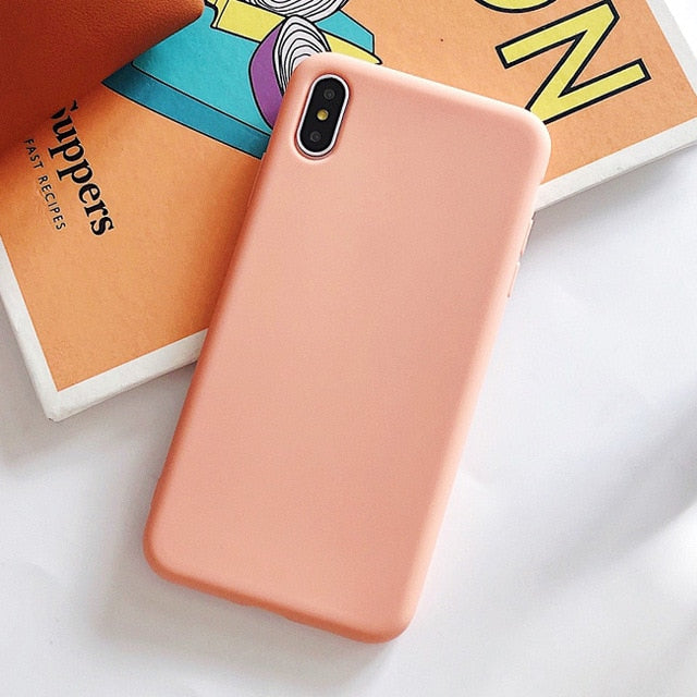 Candy Solid Color Soft Silicone Phone Case For iPhone 11 Pro Max