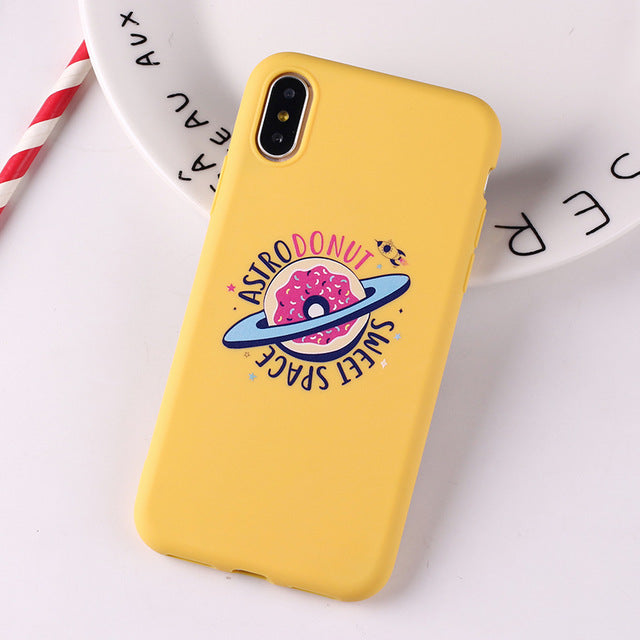 Case Cute Heart Funny Tropical Soft Silicone for iPhone