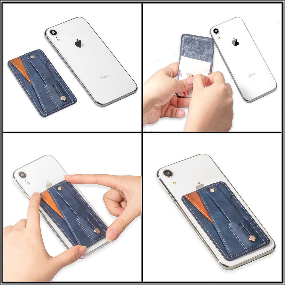 Universal mobile phone bracket with multifunctional leather wallet