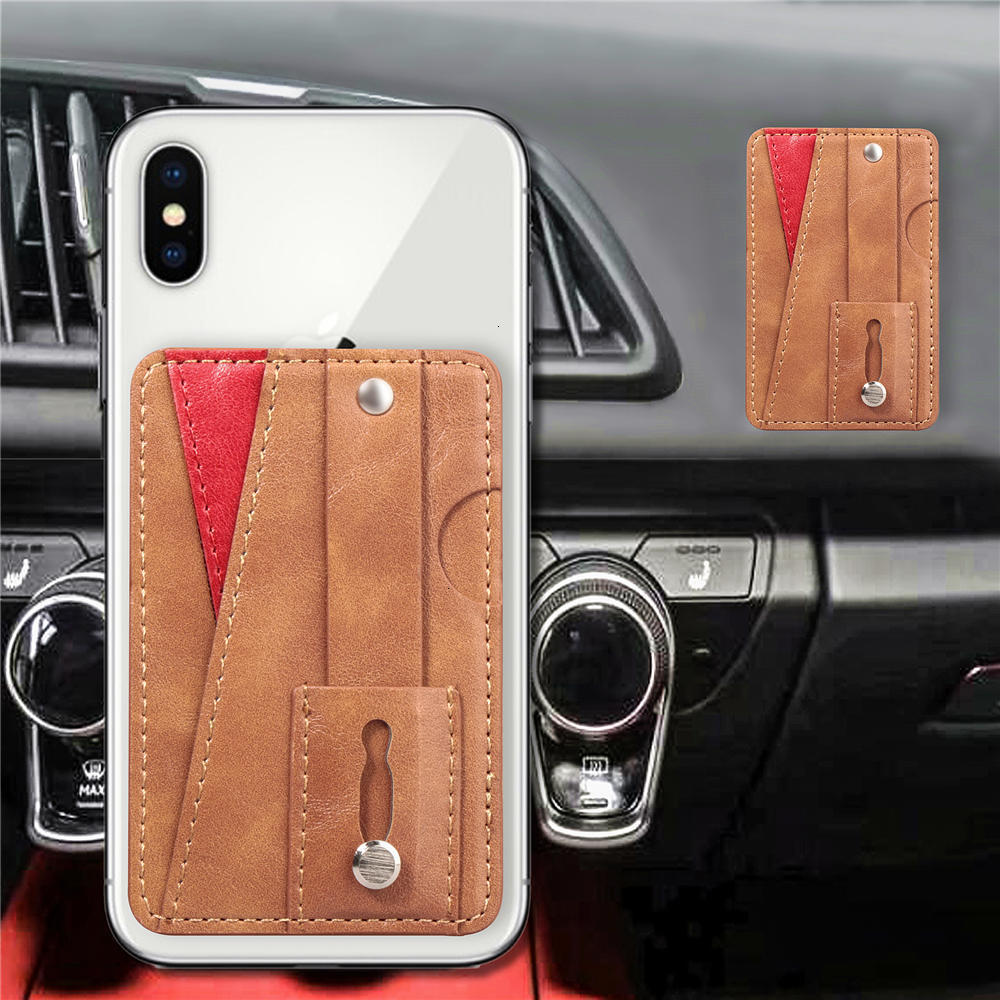 Universal mobile phone bracket with multifunctional leather wallet