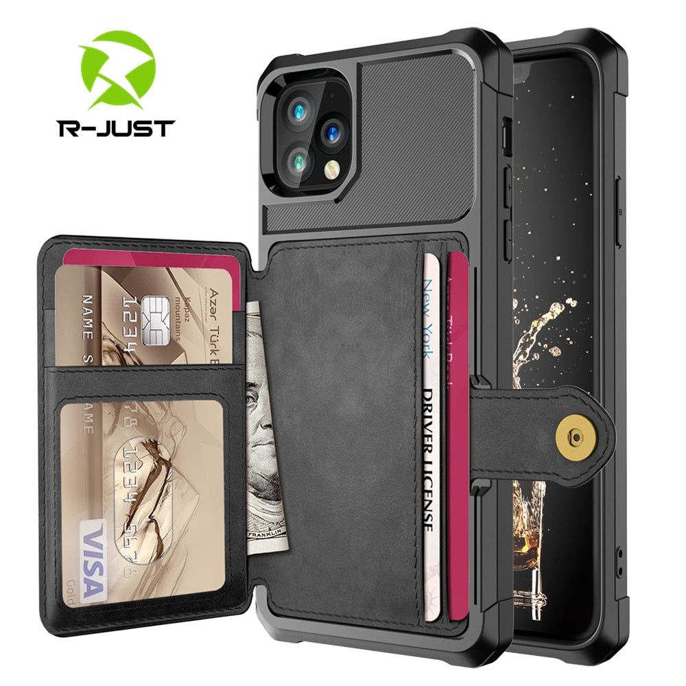 Retro Flip PU Leather Case Card Holder Phone Cases Wallet Cover Shell