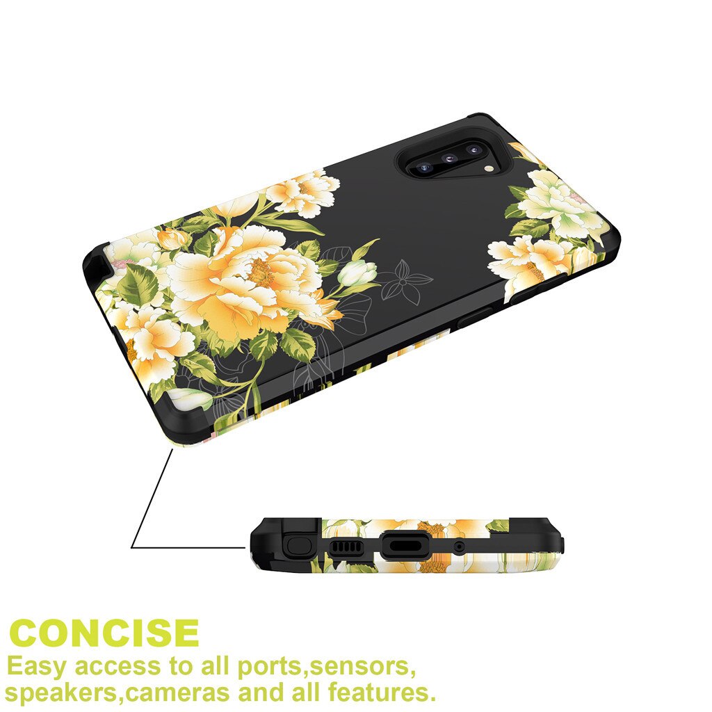 Colorful Vintage Flower Pattern Matte cover for Samsung Galaxy Note 10