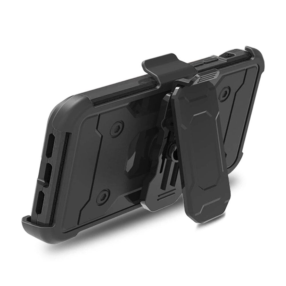 Shockproof Heavy Duty Hybrid Case with Belt Clip Stand for iPhone X