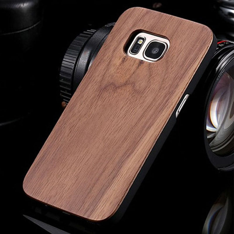 Real Wood Case For iPhone Natural Bamboo Wooden Hard Phone Cases