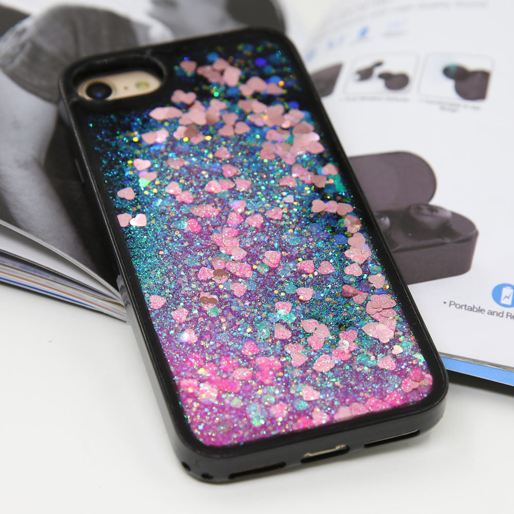 Dynamic Quicksand Glitter Liquid Case Anti Scratch Funda para iPhone