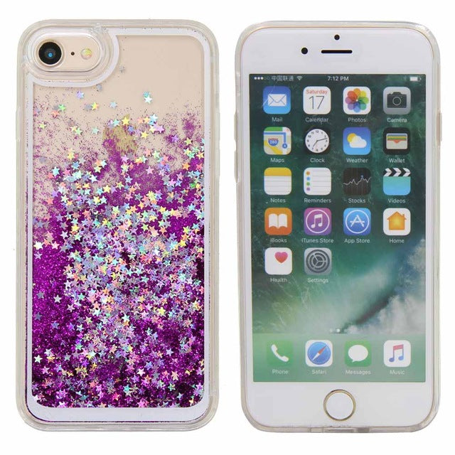 Dynamic Quicksand Glitter Liquid Case Anti Scratch Funda para iPhone